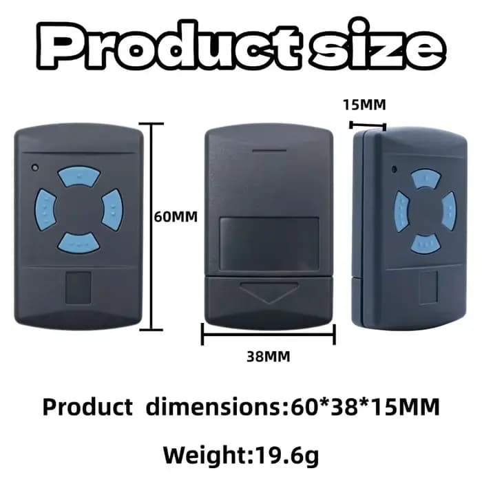 Télécommande HORMANN 868 MHz HSM4 HSM2 HS2 HS4 HSE2 HSE4 HSZ1 HSZ2 HSP4 pour porte de garage