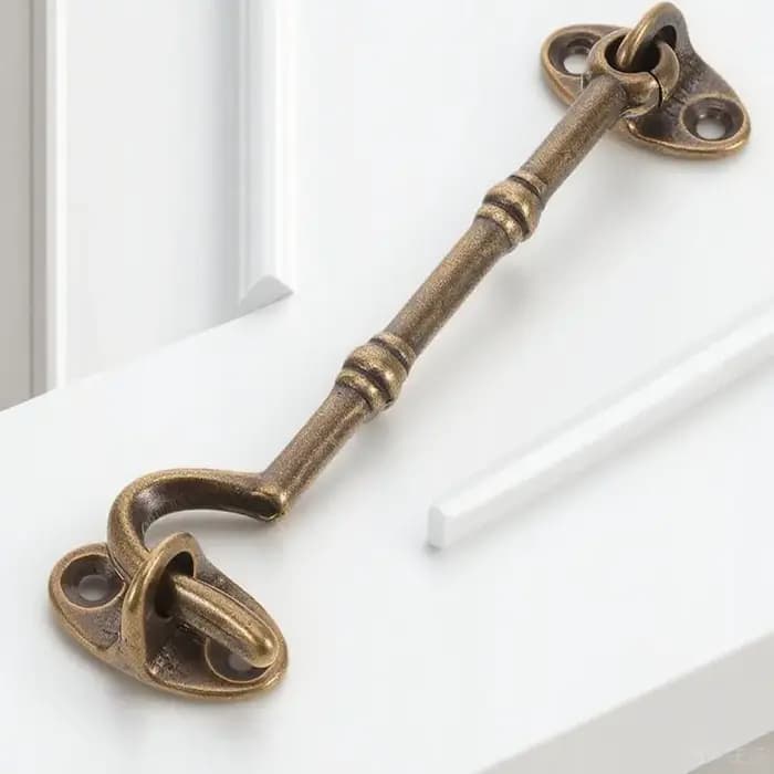 Loquet à œil en laiton pour porte, fenêtre, portail de grange, placard coulissant, patio – Verrou de