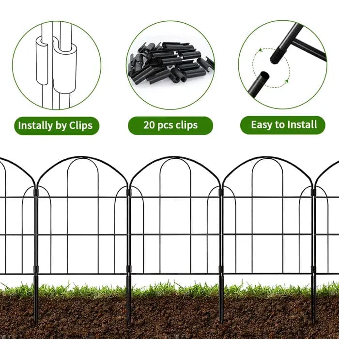 Lot de 10 clôtures décoratives de jardin