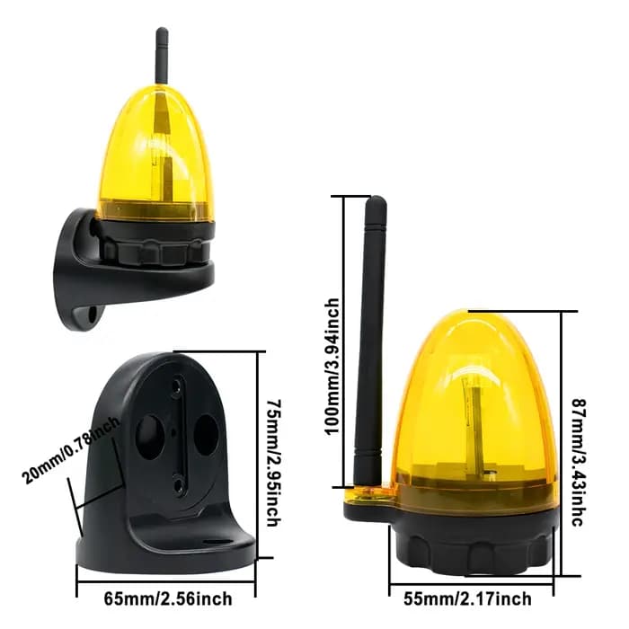 Lumière d'alerte ouverte pour porte de Garage