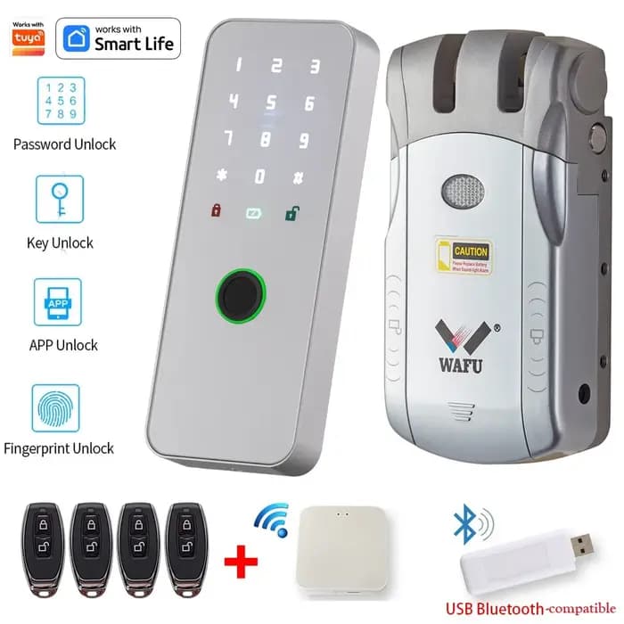 WAFU 010 Tuya APP WiFi télécommande intelligente sans fil serrure électrique à empreinte digitale