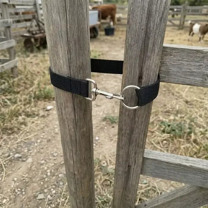 Loquet de porte, loquet simple pour portail de pâturage, loquet à boucle simple avec corde, pour séc
