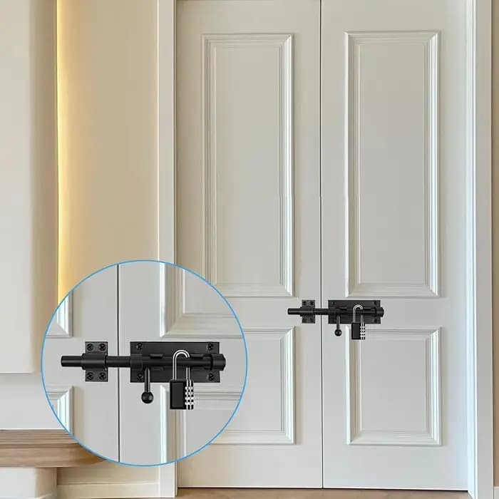 Loquet de porte, boulons coulissants