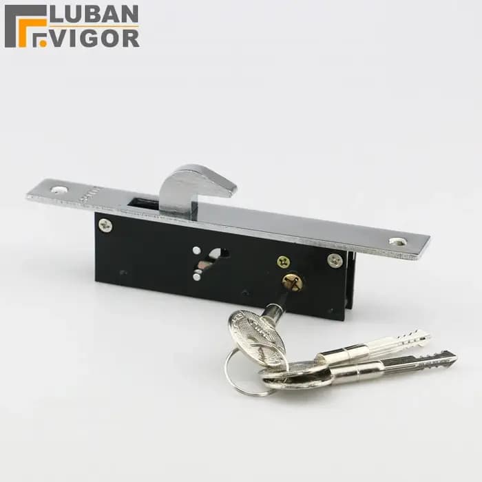 Serrure à crochet pour porte coulissante en alliage d'aluminium