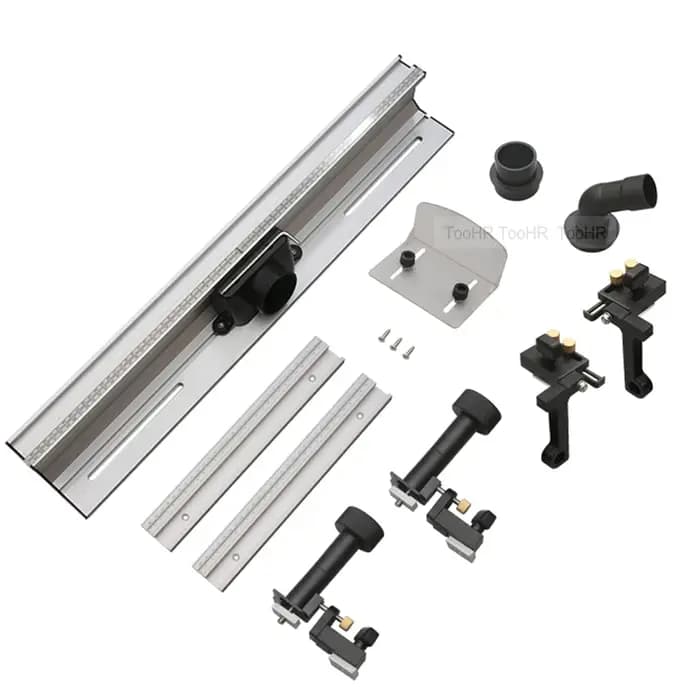 Clôture profilée en aluminium de 700mm avec rails en T à réglage fin, supports coulissants, clôture