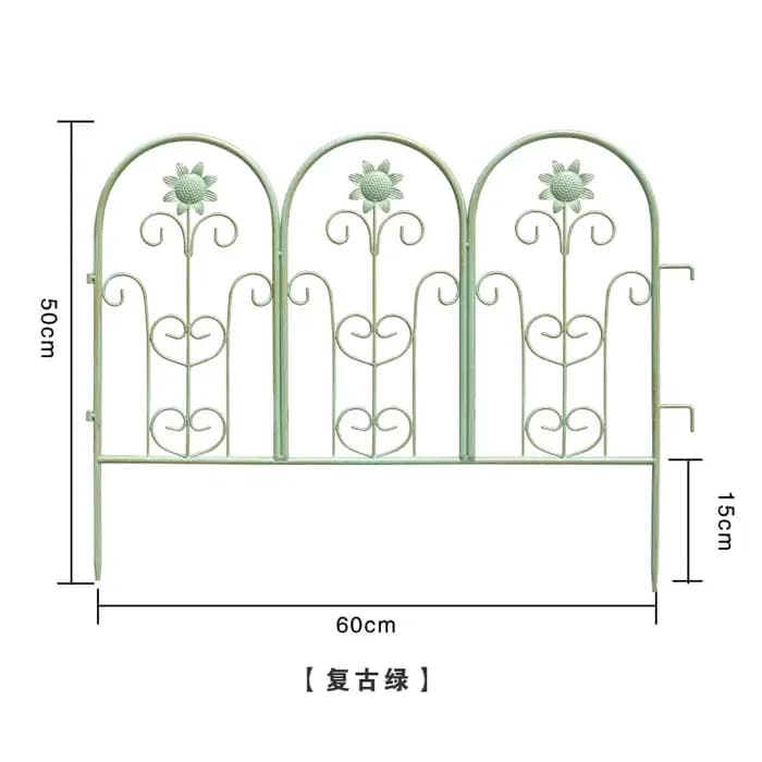 Clôture de jardin Vintage en fer forgé, Mini clôture à piquets de Style américain rustique pour cour