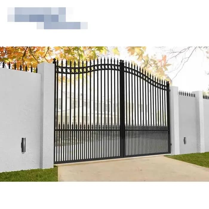 Porte de clôture pivotante en aluminium personnalisée, conception de façade de jardin, clôture de co