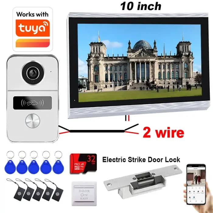 Nouveau système d'interphone vidéo Wi-Fi Tuya à 2 fils
