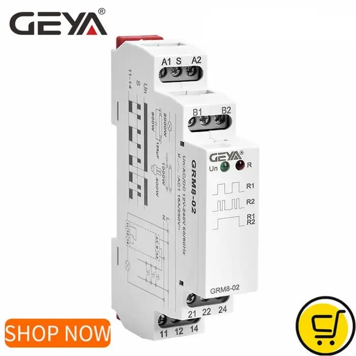 GEYA GRM8 relais de verrouillage relais de mémoire SPDT 16A relais de pas AC230V ou AC/DC12-240V rel