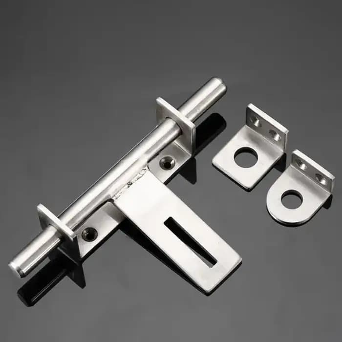 Loquet de Porte à Boulon Coulissant en Acier Inoxydable, Épais de 170mm, avec Trou de Cadenas, Loquets de Porte Intérieure, Finition Brossée