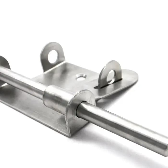 Loquet de sécurité coulissant en métal antirouille avec trou pour cadenas