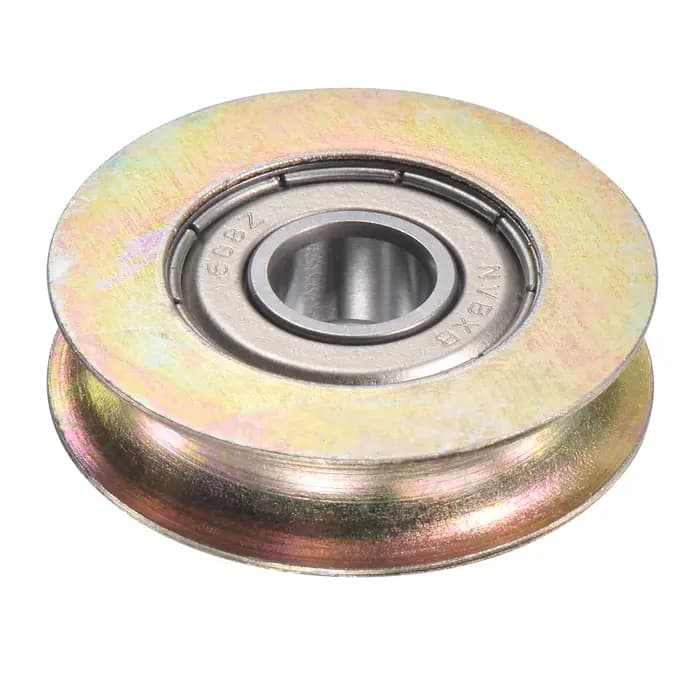 Rouleau de porte marketà rainure en U, trou d'arbre de 8mm, diamètre de 32mm, 2 pièces Roues coulissantes en acier à roulement, rouleaux, poulies pour quincaillerie de meubles