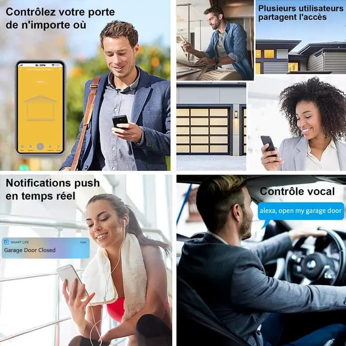 Capteur d'ouverture de porte de Garage sans fil