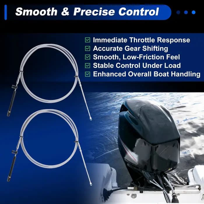 Motoforti 2 pièces 3m 4m 5m 6m 7m câble de commande de changement de vitesse d'accélérateur de bateau