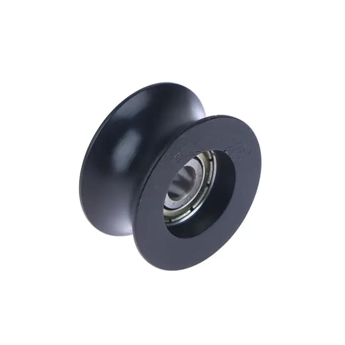 Chaud! Revêtement en caoutchouc noir pour roue de piste de 14mm de diamètre, 5x26x13, roulements en plastique enveloppés de Nylon POM, poulie, rainure en forme de U