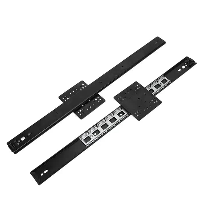 1 paire de rails coulissants dissimulés de 20 pouces, largeur 35 mm, capacité de charge 20 kg, pour porte coulissante de placard ou armoire