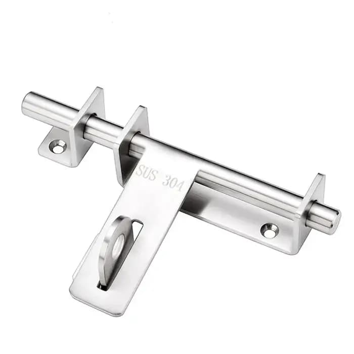 Loquet de Porte à Boulon Coulissant en Acier Inoxydable, Épais de 170mm, avec Trou de Cadenas, Loquets de Porte Intérieure, Finition Brossée