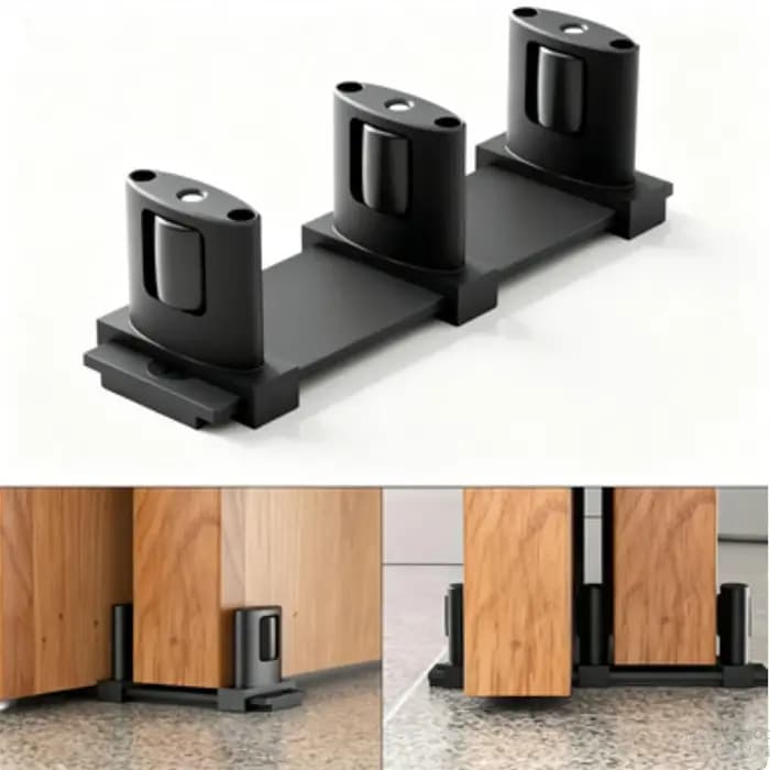 Guide de sol pour porte coulissante de placard