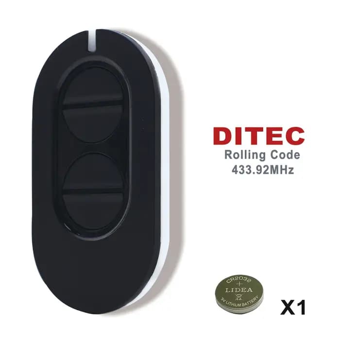 Télécommande de porte de garage Entrematic Zen 2 / Zen 4 noire à 2/4 boutons 433 MHz à code roulant compatible avec GOL4