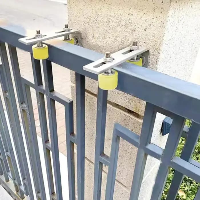Rouleau de porte en nylon plat en acier | Roue de guidage pour portes coulissantes électriques et systèmes de rails