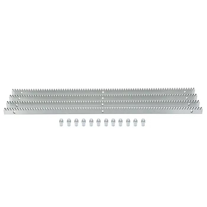 Rail d'engrenage en acier galvanisé pour portail coulissant, fermeture à glissière métallique T1 avec vis, moteur de portail, 8mm, 4m, 13 pieds