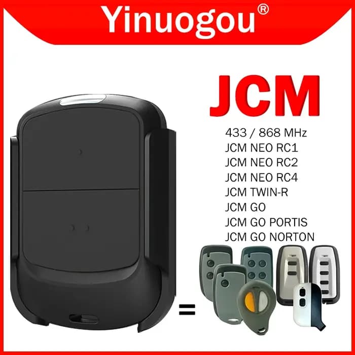 JCM NEO RC1 RC2 RC4 TWIN-R GO NORTON PORTIS Porte de Garage Télécommande Duplicateur 433MHz 868MHz