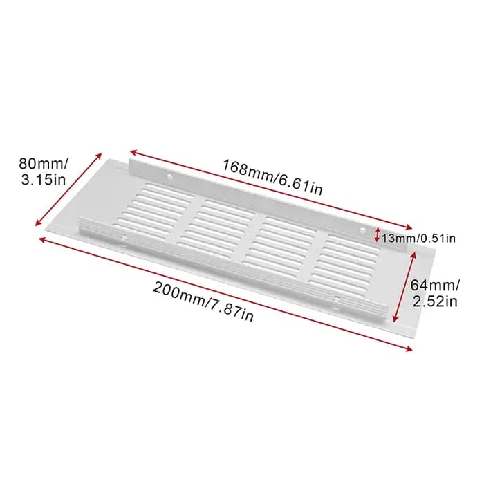 Grille de ventilation en alliage d'aluminium