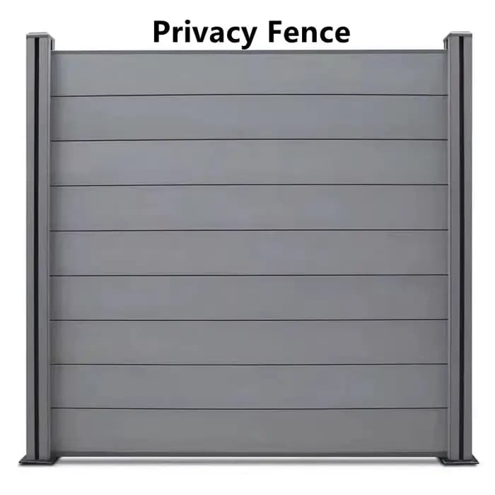 Barrière de sécurité extérieure, panneaux de clôture WPC, clôture de jardin en composite bois-plastique texturé moderne, durable, résistant aux intempéries