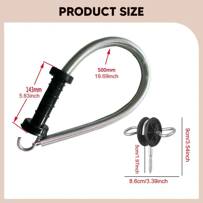 Kit de portail pour clôture électrique, matériel de système de clôture pour élevage extérieur