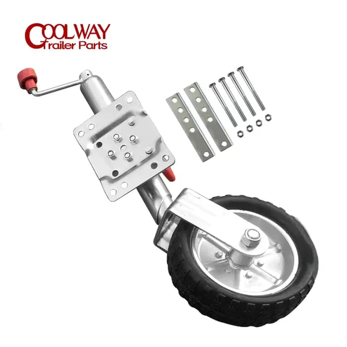 Roue Jockey de 10 pouces, roue pivotante en caoutchouc solide, capacité de 1000KG, caravane RV bateau remorque cric pièces accessoires