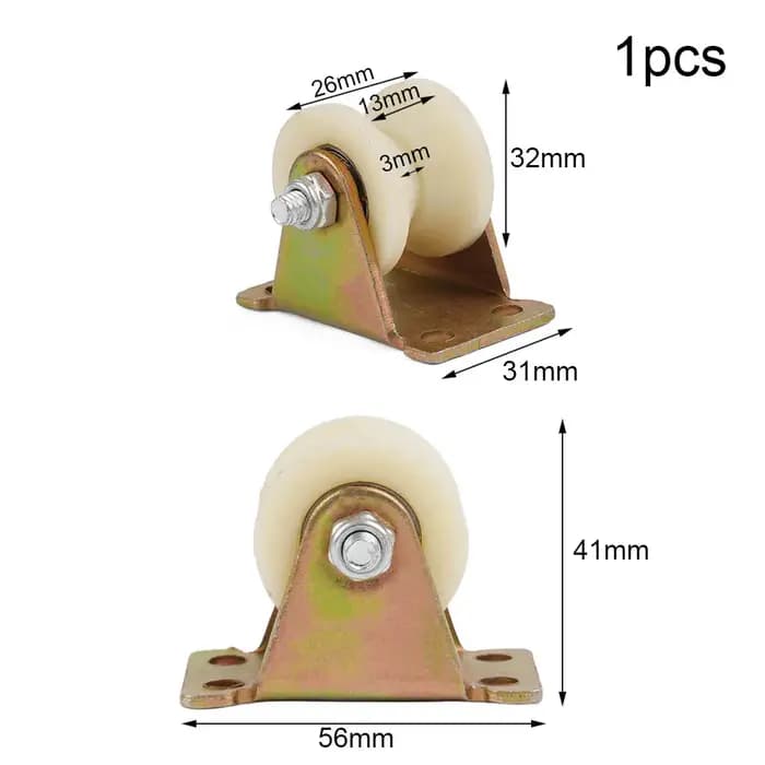 Rouleau rainuré en nylon 30 mm 45 # Rouleaux de poulie de piste coulissante