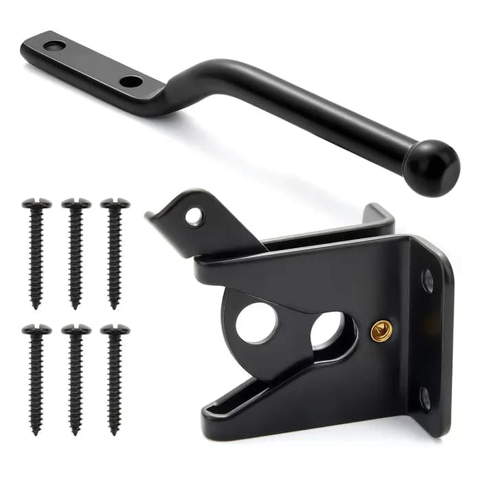 Loquet de portail automatique avec boulon pour clôture de pâturage, jardin, ferme – Acier au carbone