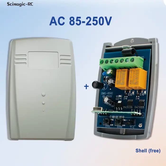 Universal SCS SENTINEL Contrôleur Récepteur de Porte de Garage 7-32V 85-250V 2CH 433MHz Télécommande