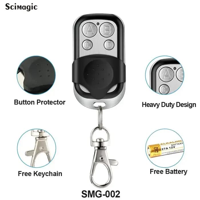 PROTECO ANGIE – télécommande de Garage 433.92MHz, transmetteur à Code fixe, porte-clés