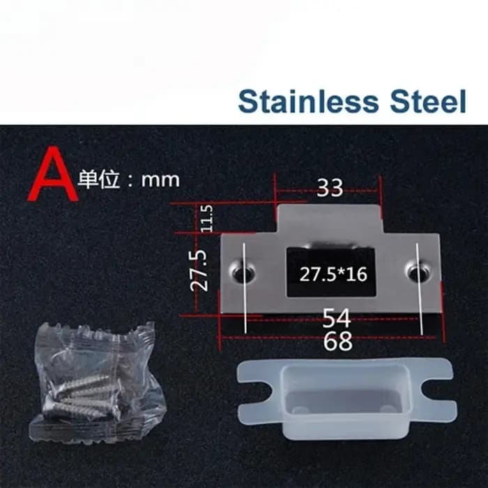 Clip de fixation pour plaque de serrure de porte en acier inoxydable pour portail