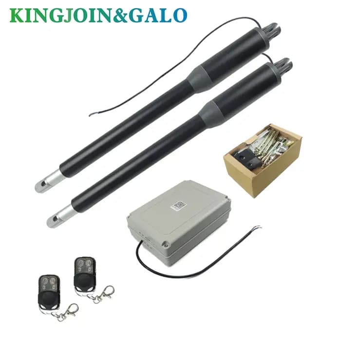 Kit de moteurs d'actionneur linéaire pour portail battant 200-300 kg avec bouton poussoir, photocell