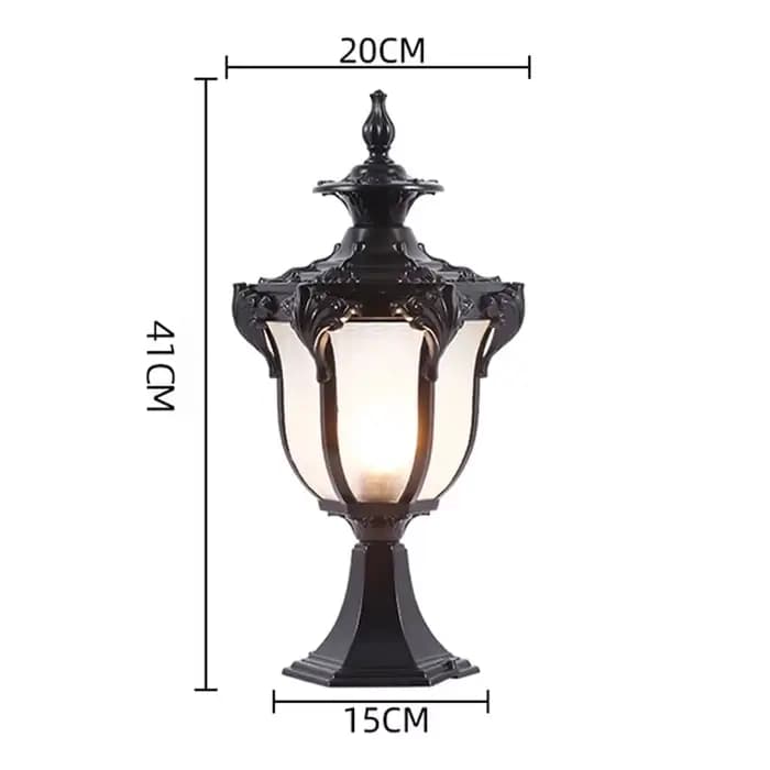 Lampe murale pour pilier, style européen rétro, LED, pour maison, villa, portail, cour extérieure, l