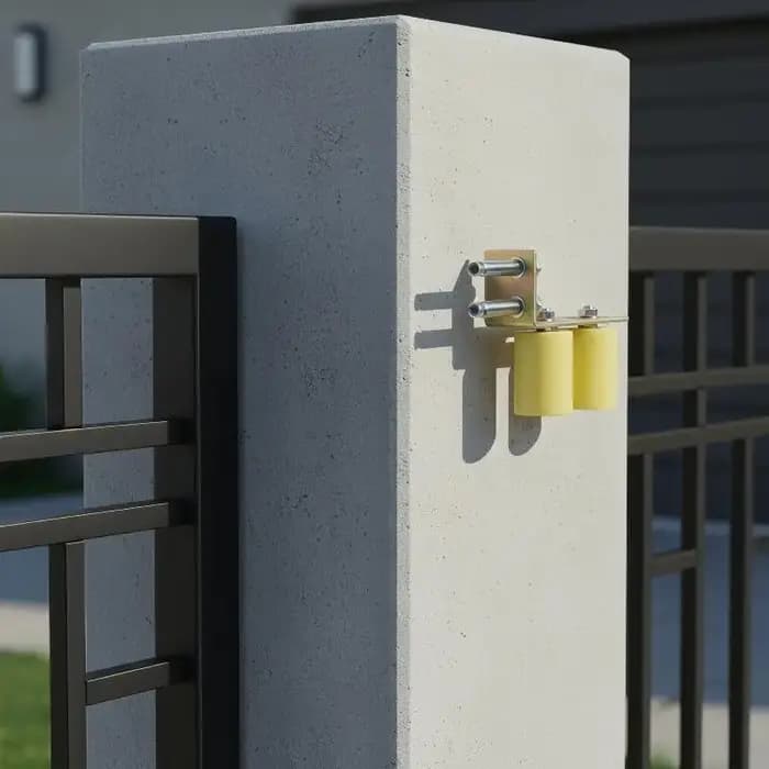 Rouleau de porte en nylon plat en acier | Roue de guidage pour portes coulissantes électriques et systèmes de rails