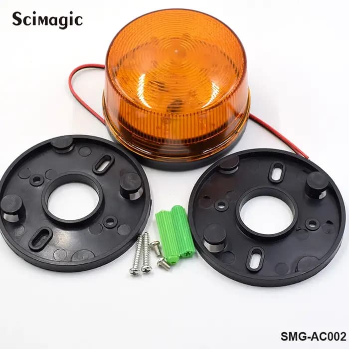 Lampe clignotante de signalisation à LED 12V ou 24V pour portail battant