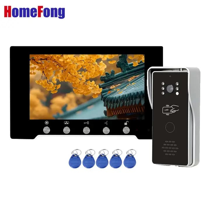 Homefong 7 pouces visiophone système d'interphone vidéo pour maison Villa moniteur étanche à la plui