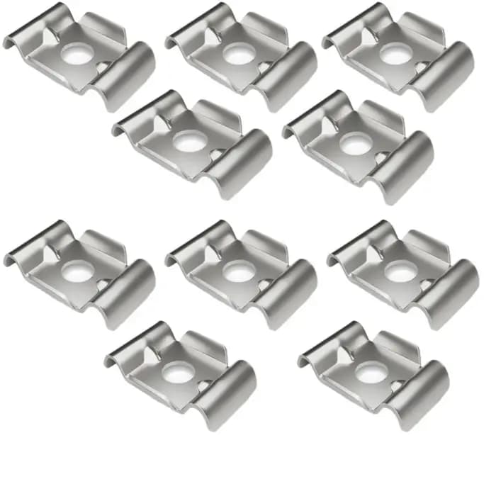 Pinces de fixation de clôture en acier inoxydable, conception antivol, support de clôture en maille,