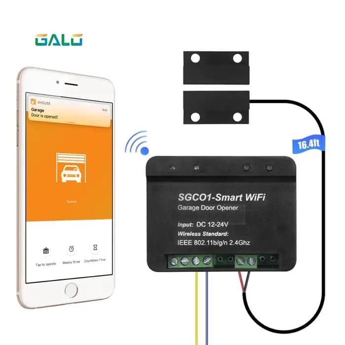 Ouvre-porte de garage coulissant avec commutateur WiFi, récepteur intelligent, commande vocale XHouse Andrea Alexa