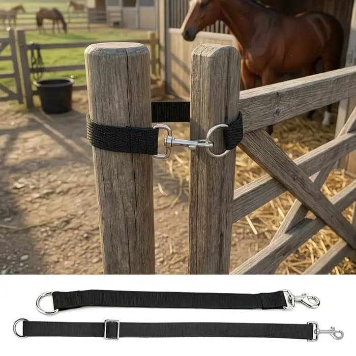 Loquet de porte de ferme long, loquet de portail de pâturage, conception simple avec boucle de corde, boucle unique pour un fermeture sécurisée sur clôture de champ