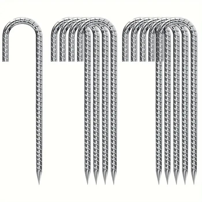 Piquets de barres d'armature à crochet en J 12 pouces