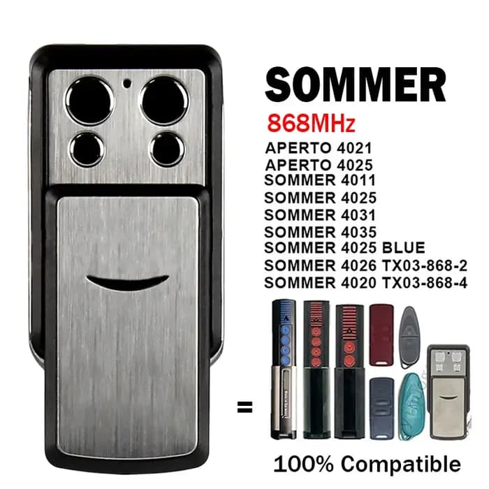 Nouvelle télécommande de garage SOMMER 4031 TX08-868-4 868