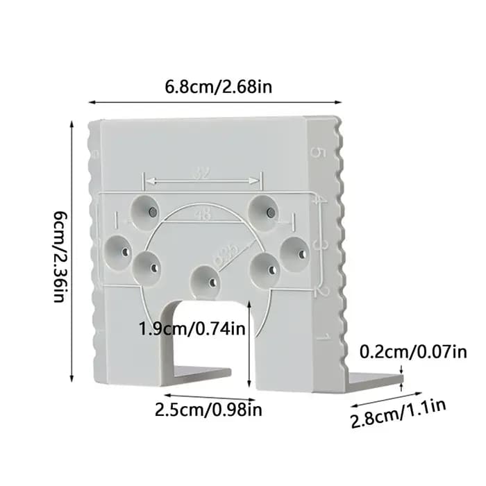 Gabarit d'installation de charnières de porte pour charpentier