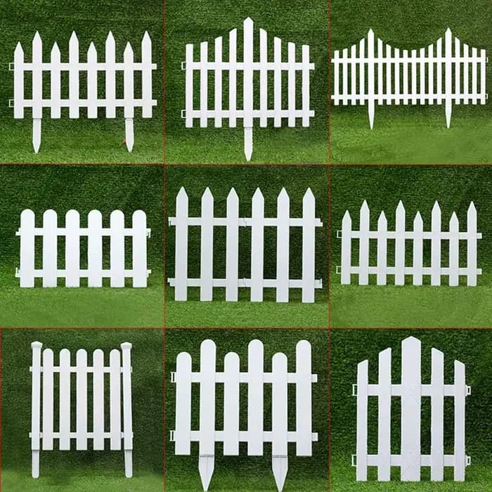 Clôture de jardin en plastique Pvc blanc