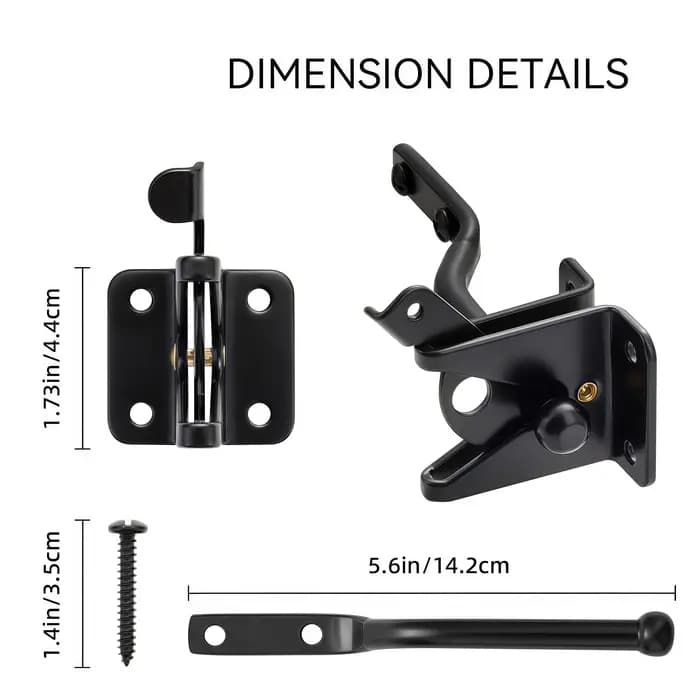 Loquet de portail automatique avec boulon pour clôture de pâturage