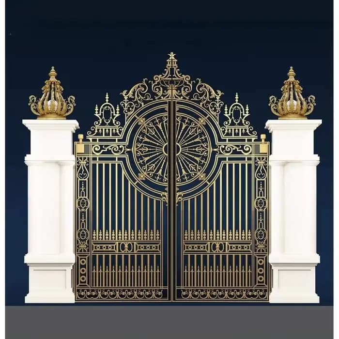 Porte en fer doré de luxe