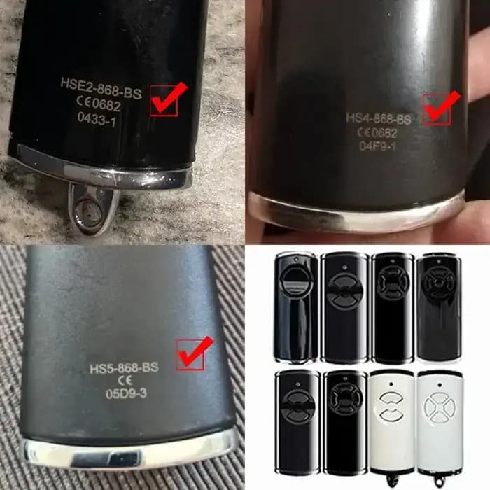 868-BS HSE4-868-BS HS1 HS4 HS5 HSE1 HSD2 HSP4 HSS4 868 BS télécommande de porte de Garage duplicateur commande